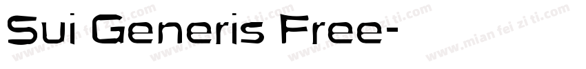 Sui Generis Free字体转换